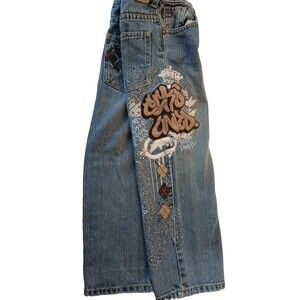 Kids Ecko Unltd Logo Jeans Sz 4 vintage Y2K skater Relax Fit